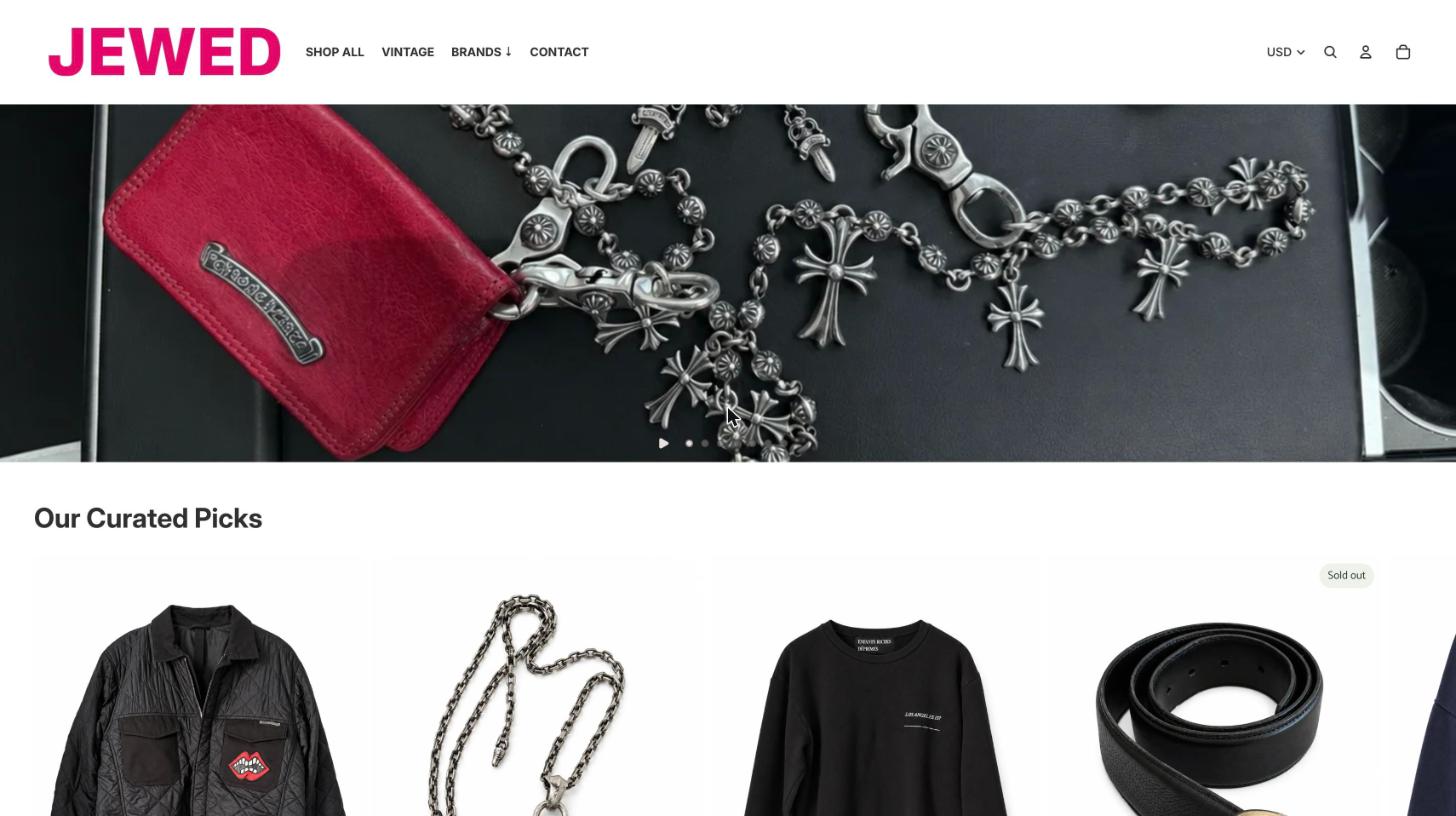 Jewed Curation homepage